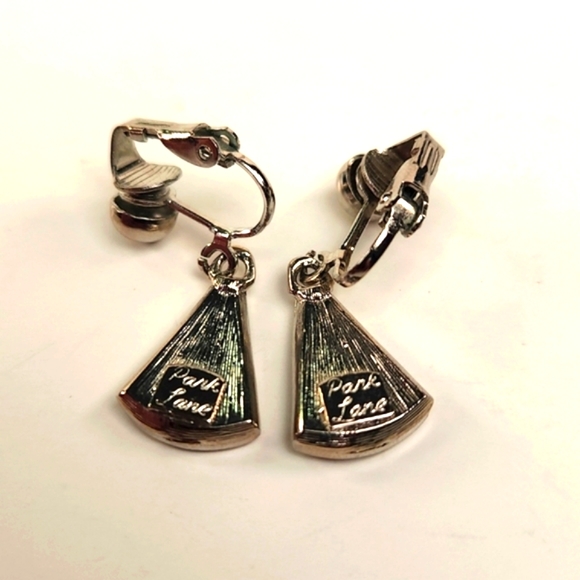 Park Lane Abalone Clip on earrings VTG 80s - Picture 4 of 11